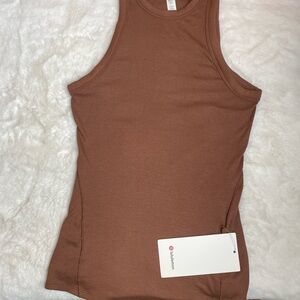 lululemon athletica Women's Ribbed Rust Brown Tank